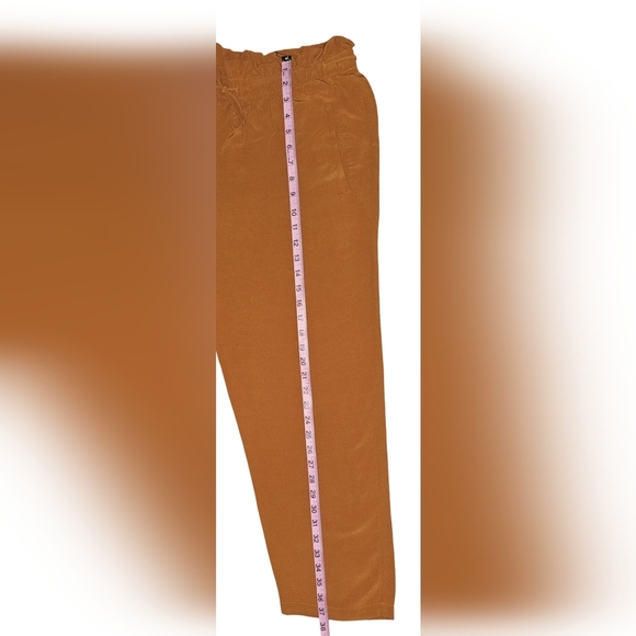 Eileen Fisher Rust Crepe Tencel Pants Ankle Drawstring Comfort Sz M - Picture 13 of 15